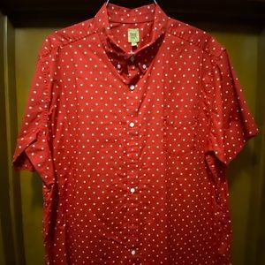 Like New Mens True Craft Red short sleeve szXXL Shirt w/ button down collar